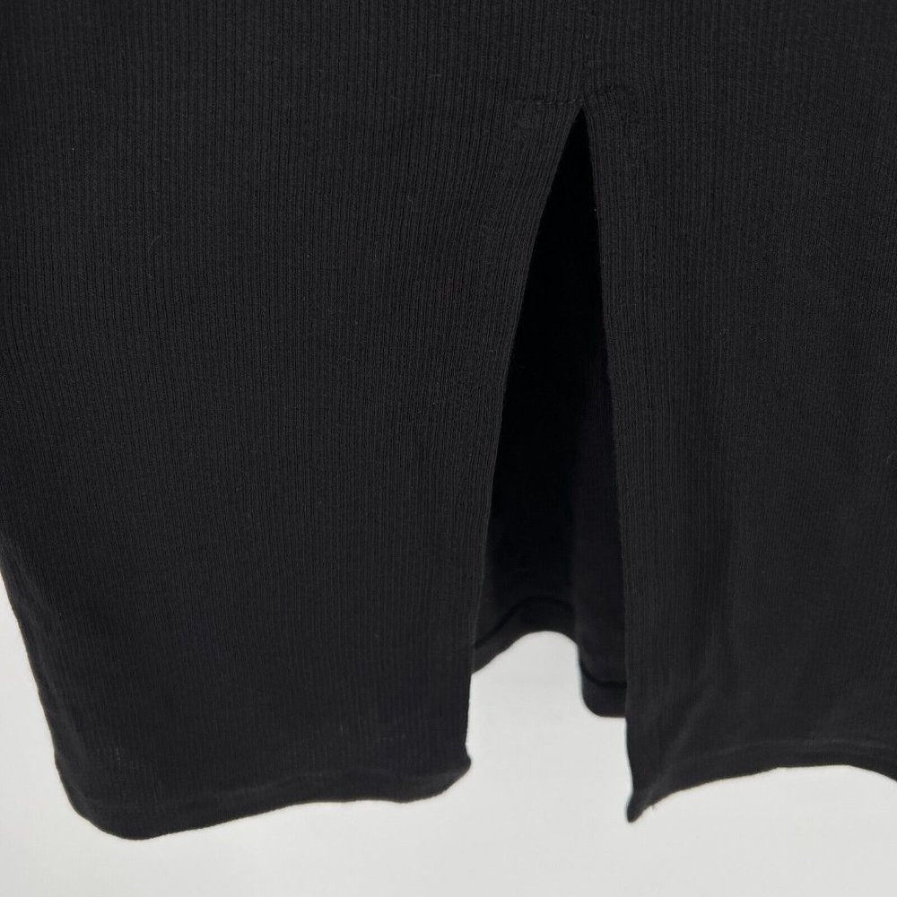 Quince Women’s Black Tencel Rib Knit Midi Dress sz XS NWT Sleeveless Mid-Length - Picture 7 of 7